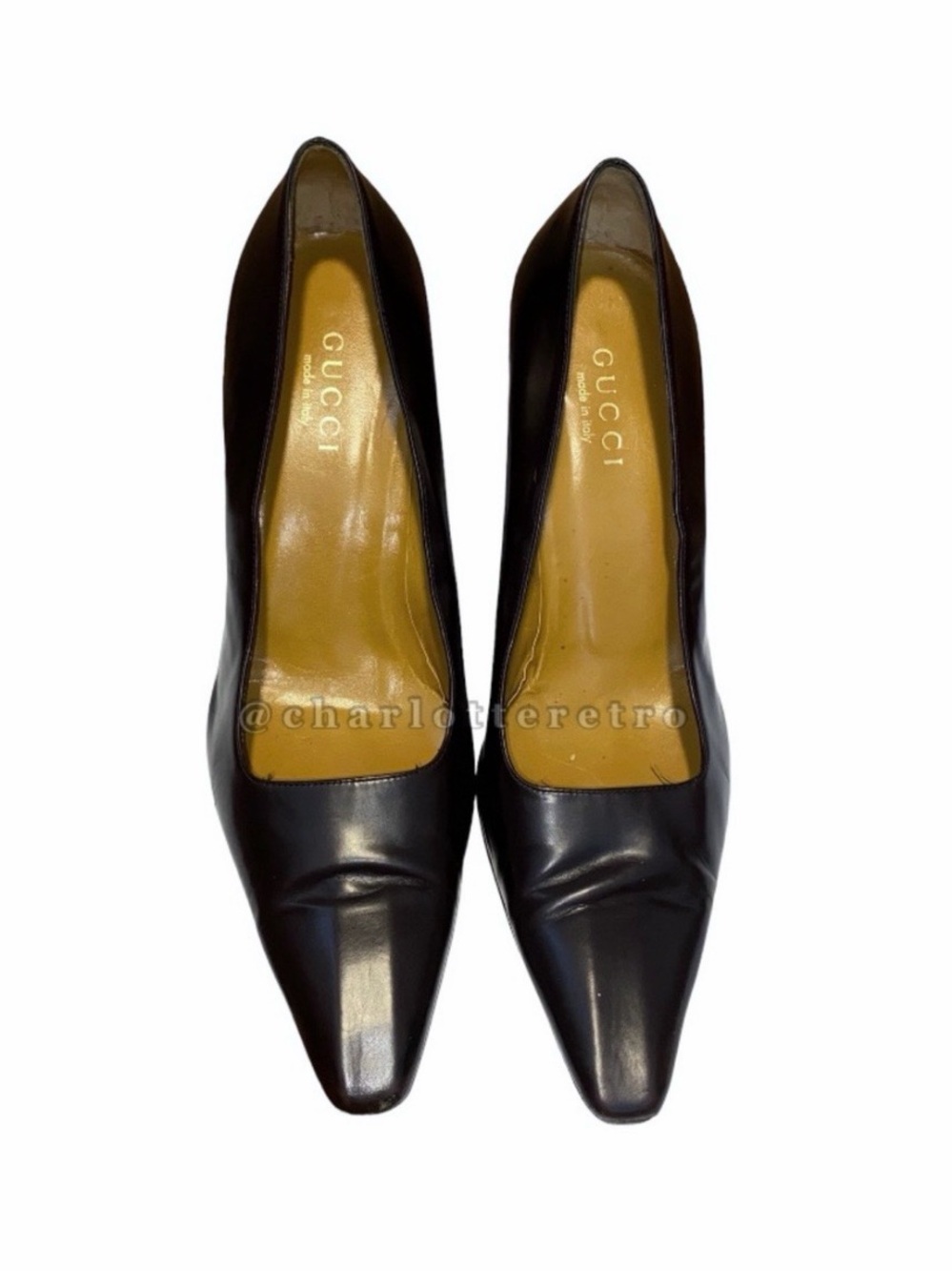 vtg Gucci Leather Pumps • Italy